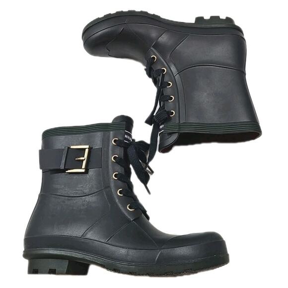 Tommy Hilfiger ~Woman Size 8~ Midnight Rain Boots. - Picture 9 of 16